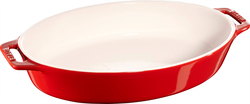 Owalny półmisek ceramiczny Staub - 4 ltr, Czerwony