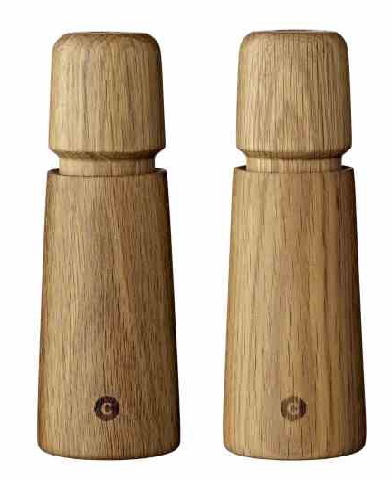 Zestaw 2 młynków drewnianych Crush Grind Stockholm dąb 17 cm