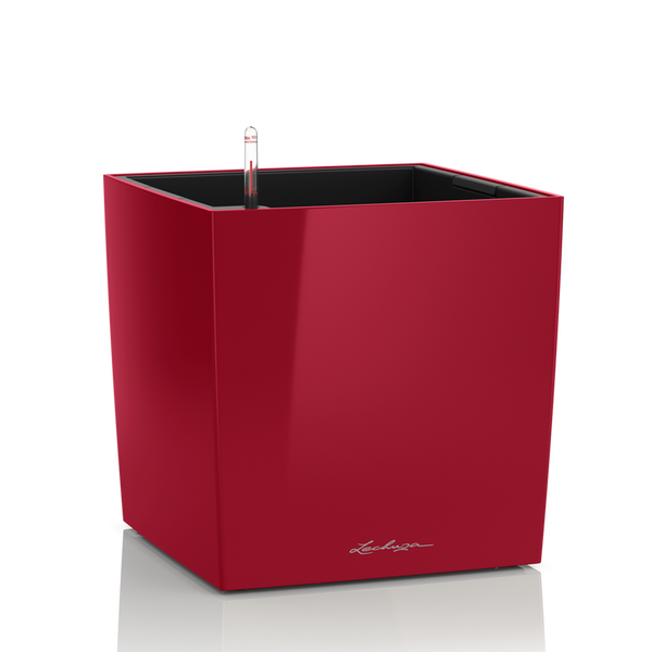 Donica Lechuza Cube Premium 30 | 40 | 50 czerwony połysk
