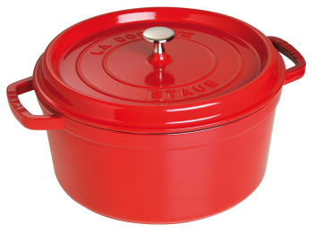 Garnek żeliwny okrągły Staub - 5.2 ltr, Czerwony