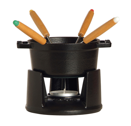 Mini zestaw do fondue Staub - 10 cm, Czarny