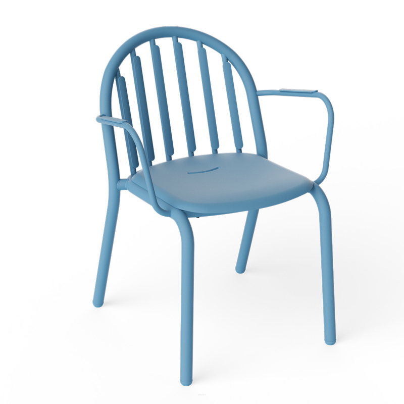 Krzesło ogrodowe z podłokietnikami Fatboy Fred's Armchair Wave Blue