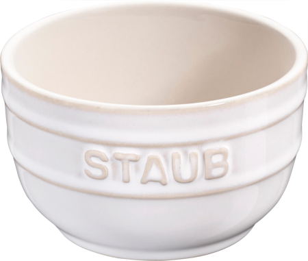 Staub Mini Ramekin Okrągły, 2 szt. - 200 ml, Kość słoniowa