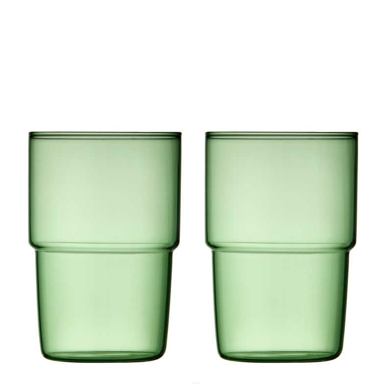 Szklanki do napojów Lyngby Glass Torino Green 400 ml - 2 szt.