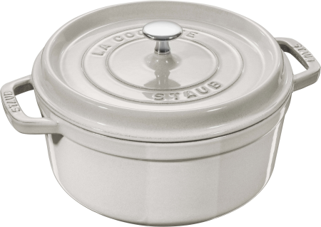 Garnek żeliwny okrągły Staub - 3.8 ltr, Biała trufla