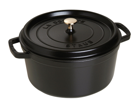 Garnek żeliwny okrągły Staub - 400 ml, Czarny