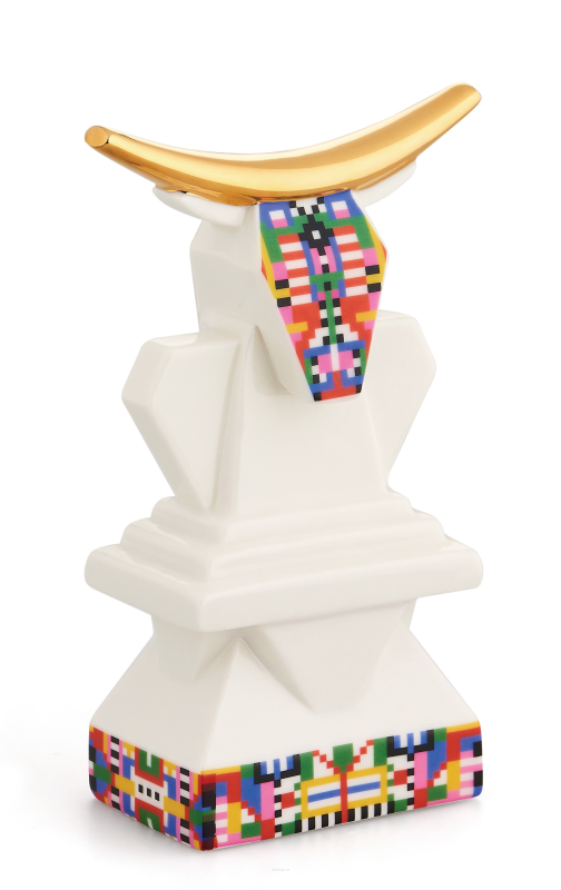 Figurka z porcelany Alessi Holyhedrics Cow