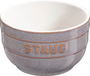 Staub Mini Ramekin Okrągły, 2 szt. - 200 ml, Antyczny szary