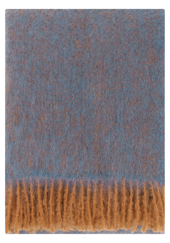 Koc z moherem Lapuan Kankurit REVONTULI rust-denim blue 130x170 cm