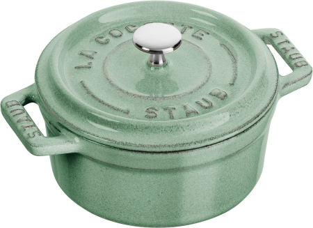 Mini garnek żeliwny okrągły Staub - 250 ml, Miętowy