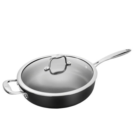 Tytanowa patelnia sauté z 2 uchwytami i pokrywką Zwilling Forte 28 cm