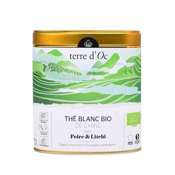 Herbata biała Terre D'OC White Tea gruszka/liczi 50g