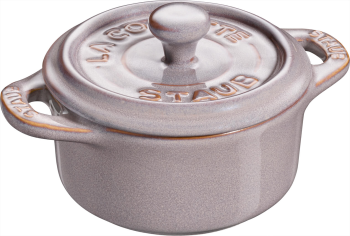 Staub Mini Cocotte Okrągły - 200 ml, Antyczny szary