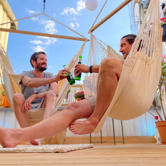 Fotel hamakowy La Siesta Habana latte kingsize - 5