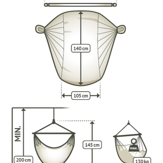Fotel hamakowy La Siesta Habana jungle basic - 4