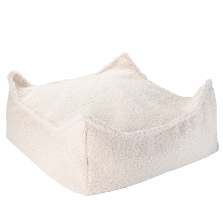 Pufa dziecięca Wigiwama Square Ottoman Cream White