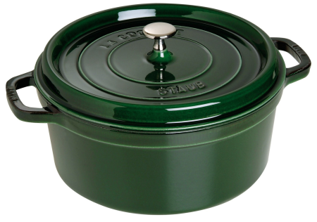 Garnek żeliwny okrągły Staub - 6.7 ltr, Zielony