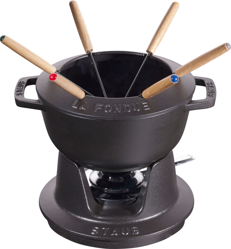 Zestaw do fondue Staub - 18 cm, Czarny