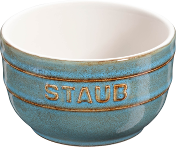 Staub Mini Ramekin Okrągły, 2 szt. - 200 ml, Antyczny turkusowy