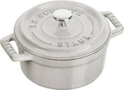 Mini garnek żeliwny okrągły Staub - 250 ml, Biała trufla
