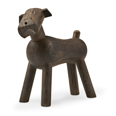 Figurka drewniana Kay Bojesen Dog Tim smoked oak