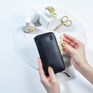 Zestaw do manicure Zwilling Twinox Gold czarne skórzane etui 5 elementów - 8