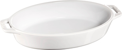 Owalny półmisek ceramiczny Staub - 2.3 ltr, Biały