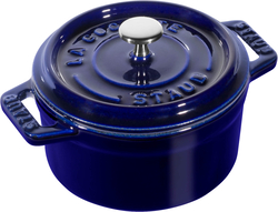 Mini garnek żeliwny okrągły Staub - 250 ml, Niebieski