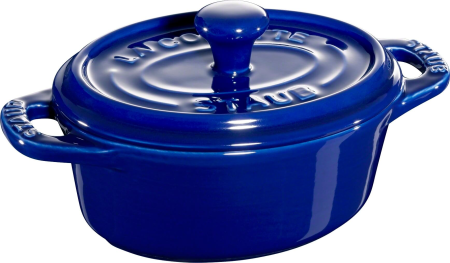 Staub Mini Cocotte Owalny - 200 ml, Niebieski