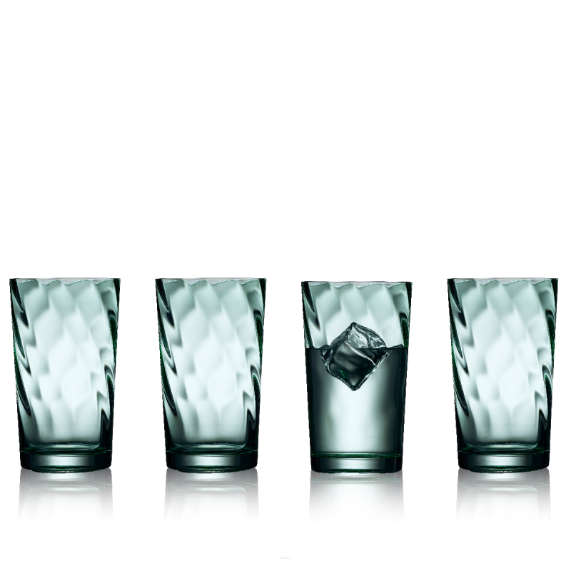 Szklanki do wody Lyngby Glass Vienna Green 400 ml - 4 szt.