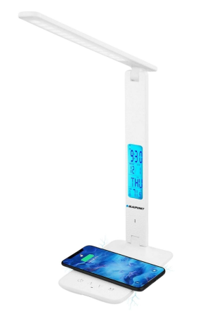 Lampa biurkowa Blaupunkt PRO LED CCT z ładowarką indukcyjną biała