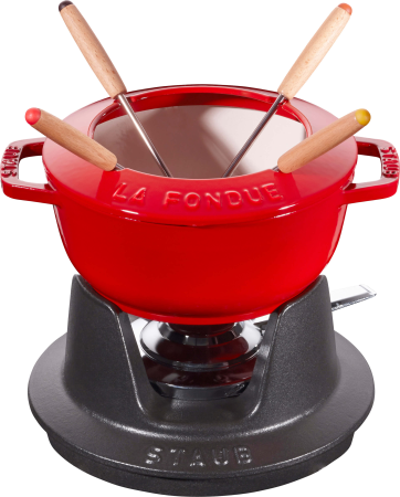 Zestaw do fondue Staub - 16 cm, Czerwony