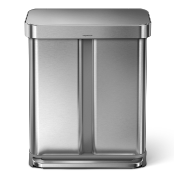 Kosz dwukomorowy Simplehuman 58l stal FPP