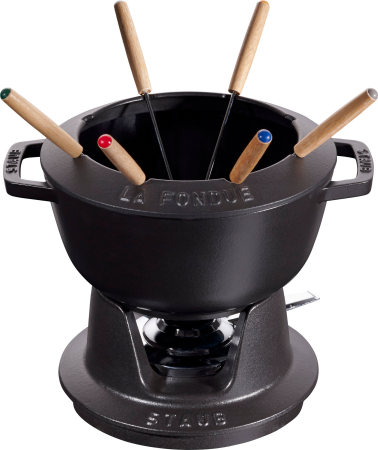 Zestaw do fondue Staub - 20 cm, Czarny