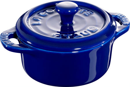 Staub Mini Cocotte Okrągły - 200 ml, Niebieski