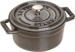 Mini garnek żeliwny okrągły Staub - 250 ml, Grafitowy