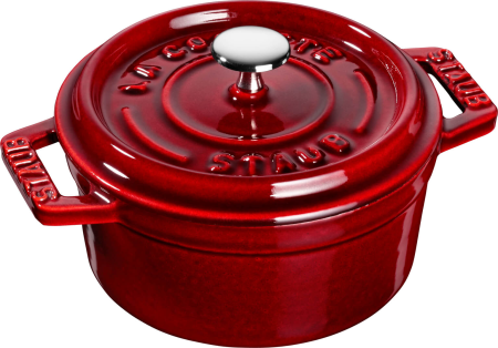 Mini garnek żeliwny okrągły Staub - 250 ml, Grenadynowy